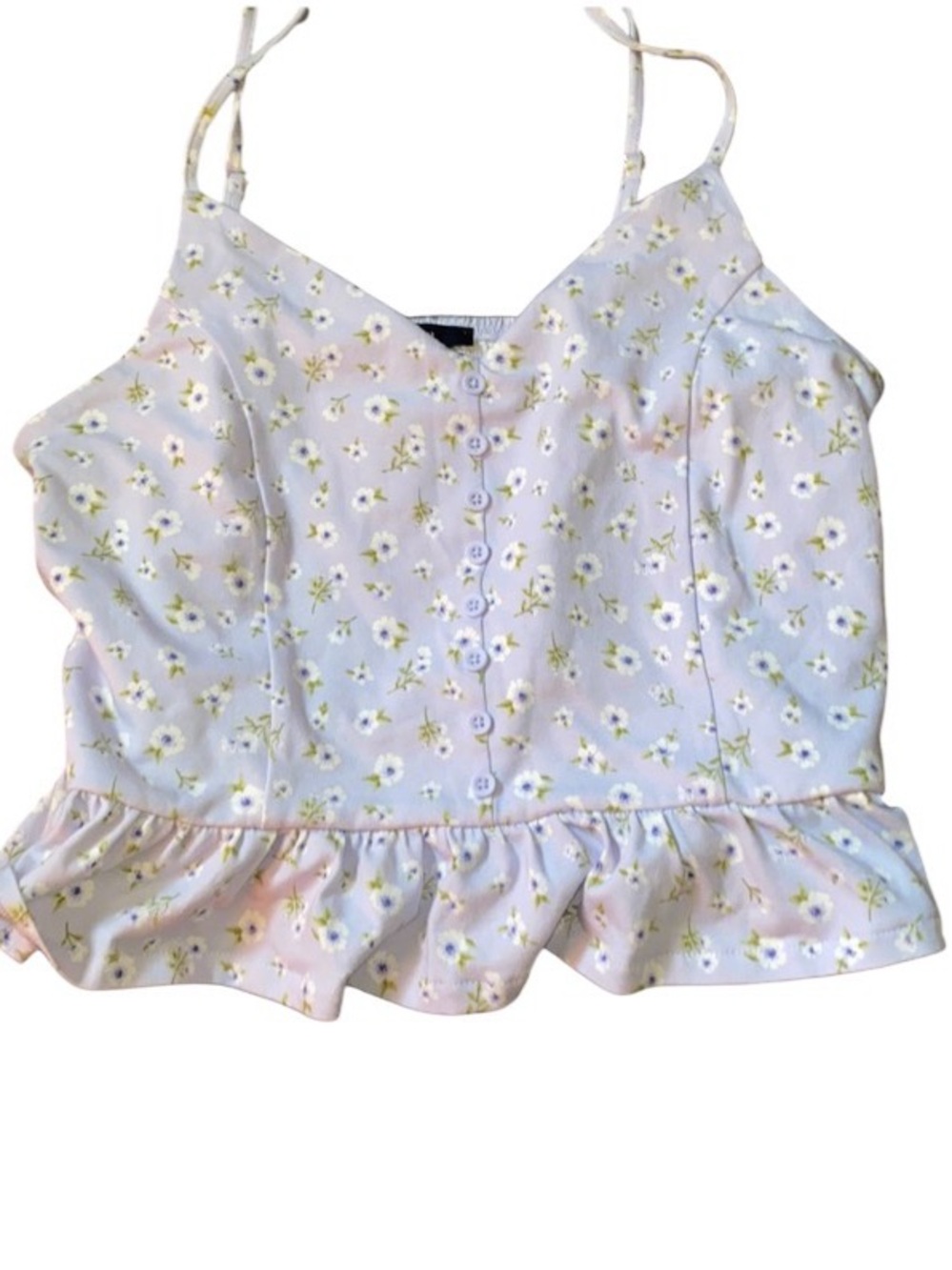 Forever 21 floral tank top, size large